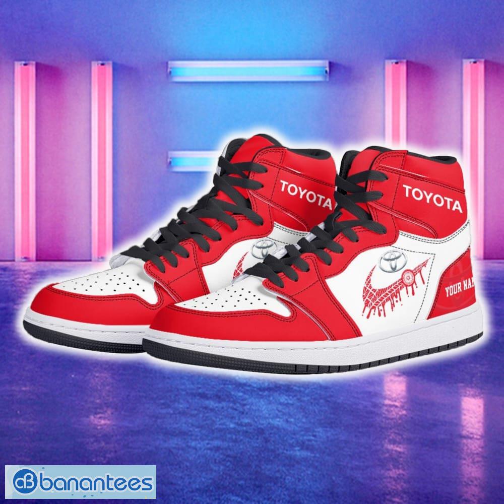 toyota car air jordan 1 hightop shoes new for fans gift aj1 sneaker custom name 1 image Toyota Car Air Jordan 1 Hightop Shoes New For Fans Gift AJ1 Sneaker Custom Name - Toyota Air Jordan 1 Hightop Shoes_5