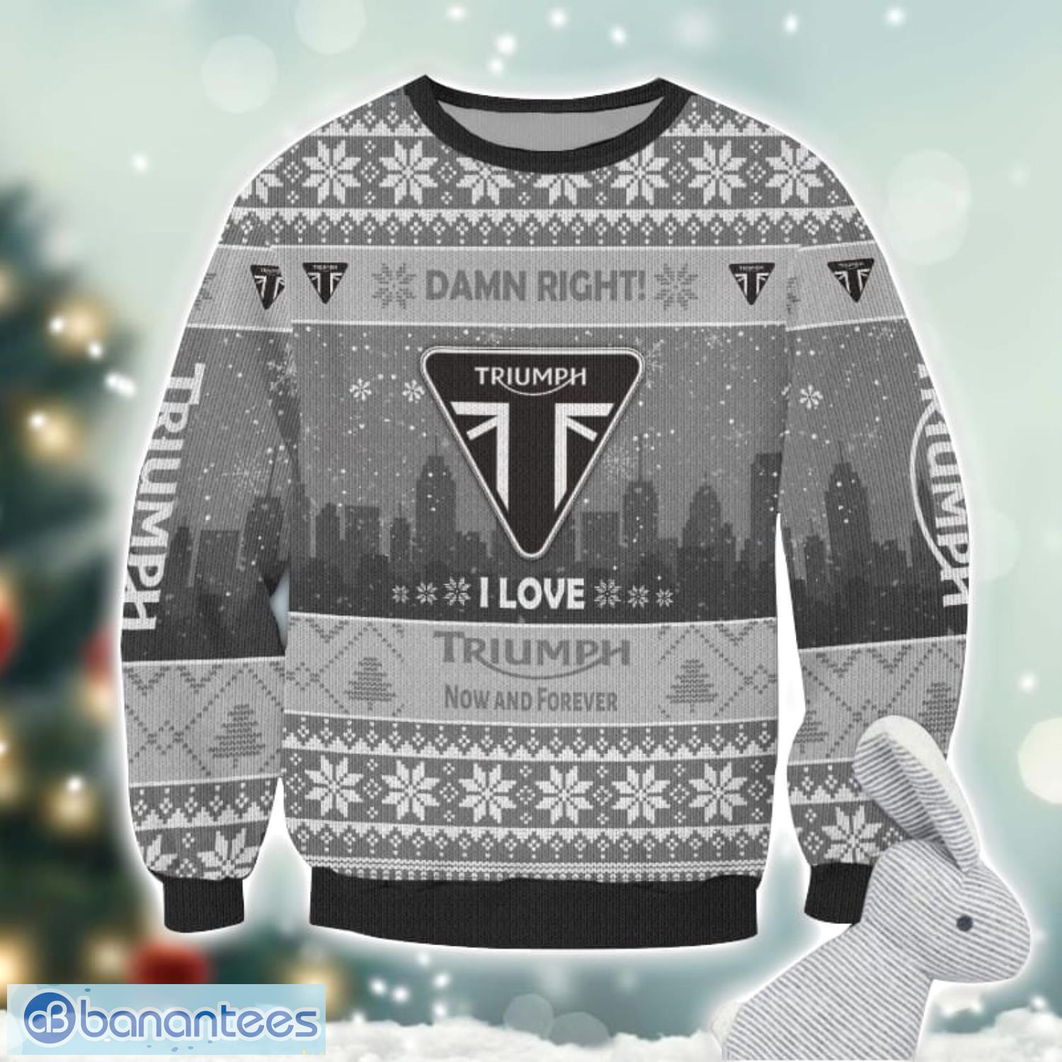 triumph damn right i lover triumph now and forever 3d ugly christmas sweater christmas gift 1 image Triumph Damn Right I Lover Triumph Now And Forever 3D Ugly Christmas Sweater Christmas Gift Product Photo 2