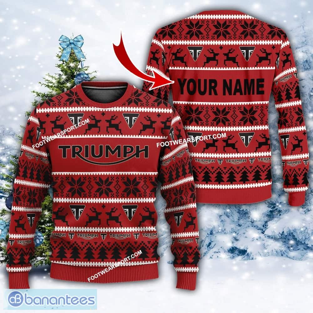 triumph motorcycle personalized knitted christmas sweater gift for adult image Triumph Motorcycle Personalized Knitted Christmas Sweater Gift For Adult - Triumph Motorcycle Personalized Knitted Christmas Sweater Gift For Adult