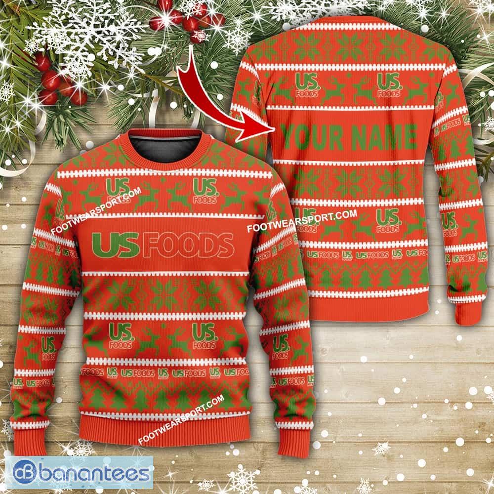 us foods ugly christmas sweater gift for men and women personalized image US FOODS Ugly Christmas Sweater Gift For Men And Women Personalized - US FOODS Ugly Christmas Sweater Gift For Men And Women Personalized