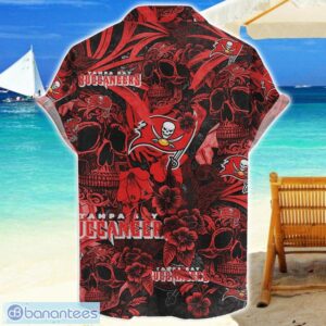 Tampa Bay Buccaneers Flower and Skull Hawaiian Shirt NFL Team Halloween Shirt Product Photo 2