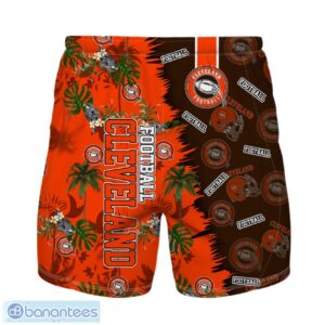 Cleveland Football Team Hawaiian Shirt And Shorts Custom Name Number Tropical Style Hawaiian Shirt Product Photo 2