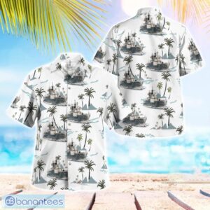 Royal Australian Navy HMAS Stuart (DE 48) White Hawaiian Shirt Product Photo 1