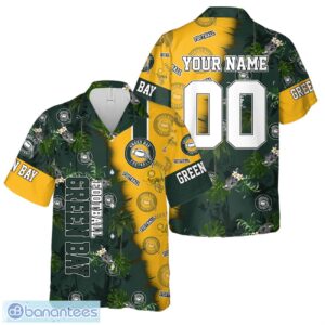 Green Bay Football Team Hawaiian Shirt And Shorts Custom Name Number Tropical Style Hawaiian Shirt Product Photo 1