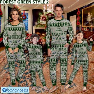 Transall C-160 C160 Aircraft Ugly Christmas Pajamas Set Men Women Children - Transall C-160 C160 Aircraft Pajamas Set Family Photo Green