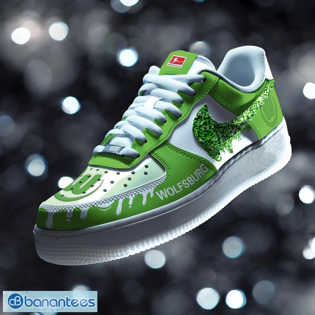 vfl wolfsburg air force shoes 3d sneakers for fans image VfL Wolfsburg Air Force Shoes 3D Sneakers For Fans Product Photo 1