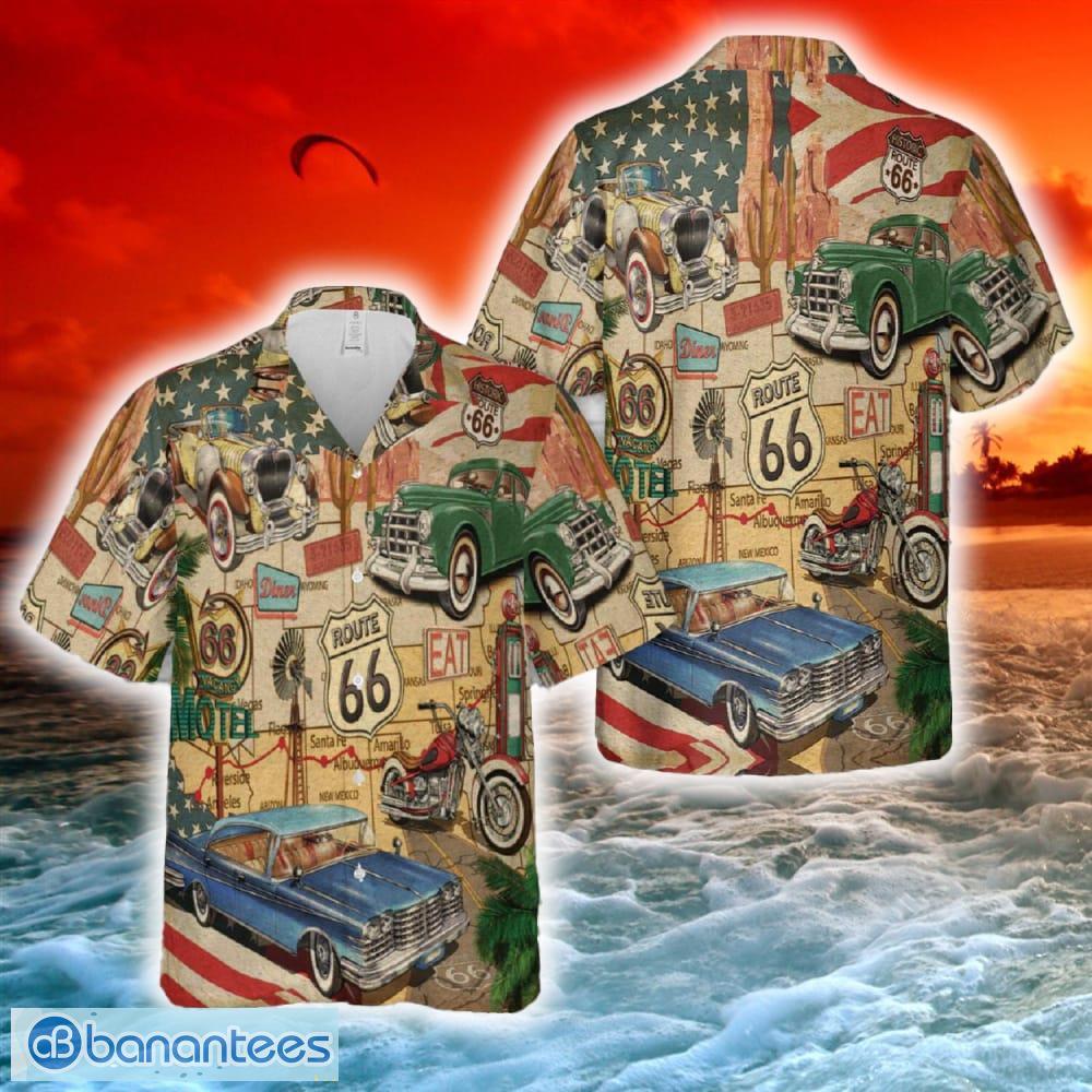 vintage route 66 hawaiian shirt image Vintage Route 66 Hawaiian Shirt - Vintage Route 66 Hawaiian Shirt-1