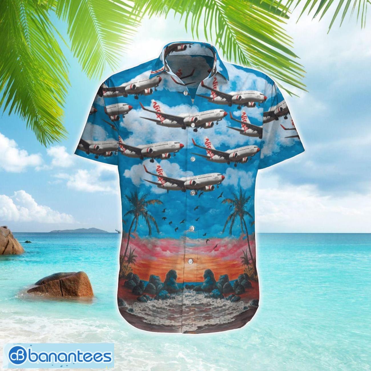 virgin australia airlines boeing 737 7fe hawaiian shirt special gift image Virgin Australia Airlines Boeing 737-7FE Hawaiian Shirt Special Gift Product Photo 1