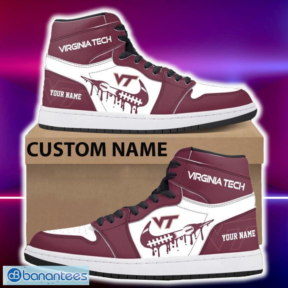 virginia tech hokies air jordan hightop shoes new custom name for fans gift sneaker image Virginia Tech Hokies Air Jordan Hightop Shoes New Custom Name For Fans Gift Sneaker - Virginia Tech Hokies Air Jordan Hightop Shoes Photo 4