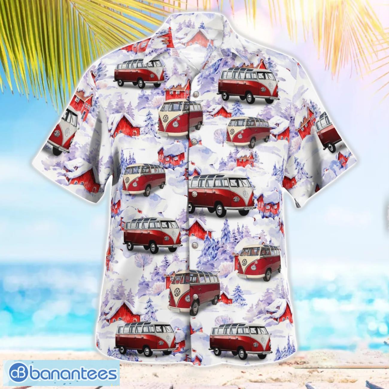 volkswagen samba christmas aloha hawaiian shirt 2 image Volkswagen Samba Christmas Aloha Hawaiian Shirt Product Photo 3