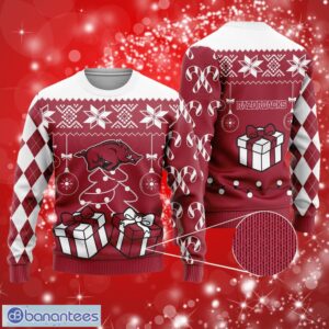 NACC Arkansas Razorbacks Funny Christmas White Red Sweater Full Over Print Gifts Christmas 3D Sweater Shirt Product Photo 1