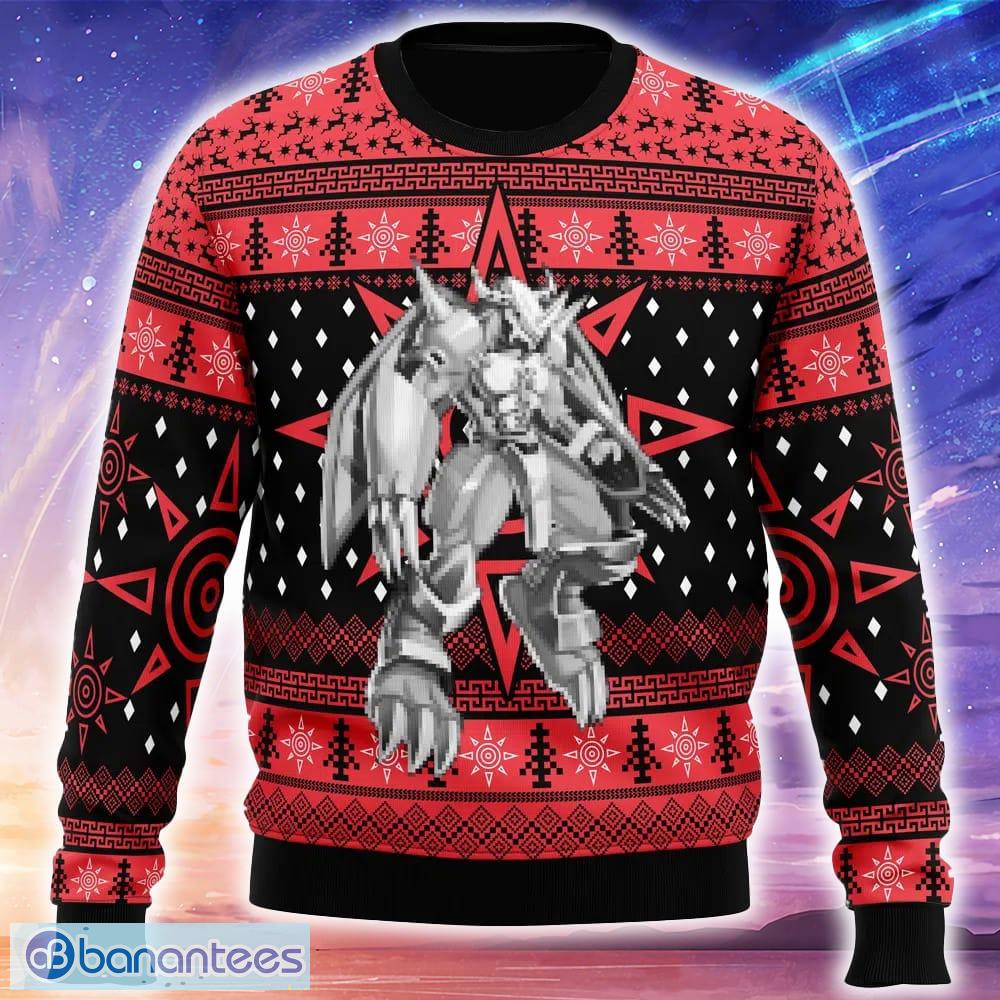 wargreymon digimon knitted christmas sweater trending holidays for men women fans image Wargreymon Digimon Knitted Christmas Sweater Trending Holidays For Men Women Fans - Wargreymon Digimon Ugly Christmas Sweater_1