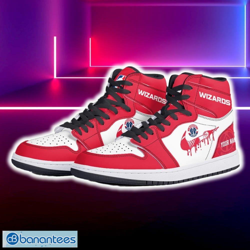 washington wizards air jordan hightop shoes new custom name for fans gift sneaker 1 image Washington Wizards Air Jordan Hightop Shoes New Custom Name For Fans Gift Sneaker - Washington Wizards Air Jordan Hightop Shoes Photo 5