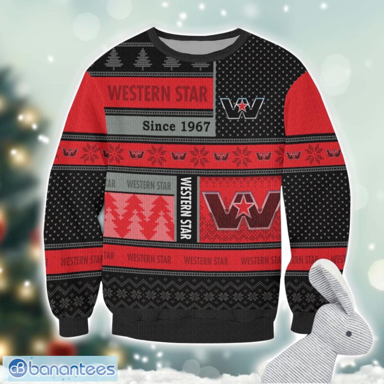 western star logo ugly christmas sweater for fans men and women christmas gift ideas 1 image Western Star Logo Ugly Christmas Sweater For Fans Men And Women Christmas Gift Ideas Product Photo 2