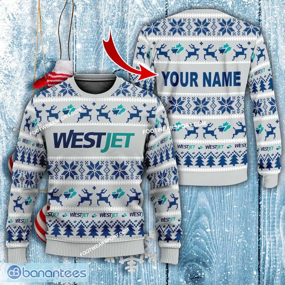westjet souvenir ugly christmas sweater gift for adult personalized image Westjet Souvenir Ugly Christmas Sweater Gift For Adult Personalized - Westjet Souvenir Ugly Christmas Sweater Gift For Adult Personalized