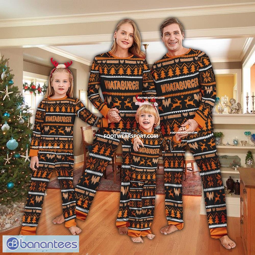 whataburger logo pattern pajamas set ugly christmas men women children image WHATABURGER Logo Pattern Pajamas Set Ugly Christmas Men Women Children - WHATABURGER Logo Pattern Pajamas Set Ugly Christmas Men Women Children