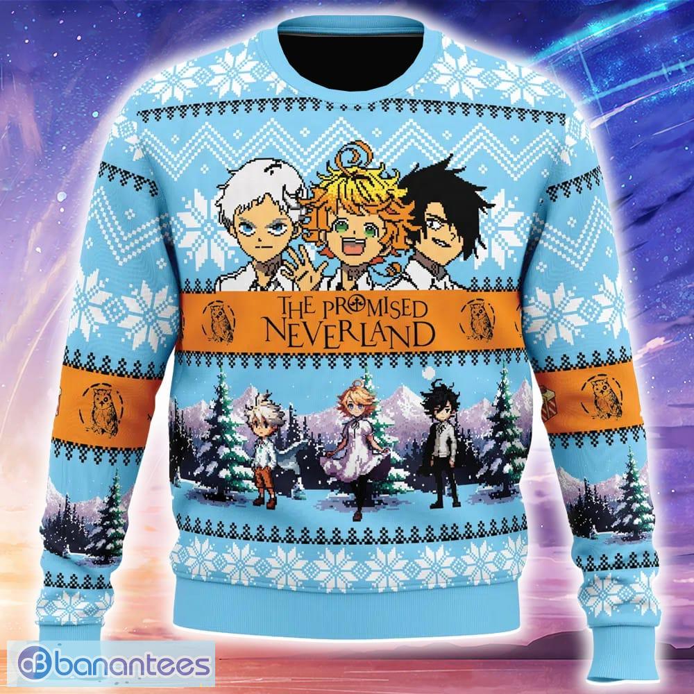 white christmas the promised neverland ugly christmas sweater trending holidays for men women fans image White Christmas The Promised Neverland Ugly Christmas Sweater Trending Holidays For Men Women Fans - White Christmas The Promised Neverland Ugly Christmas Sweater_1