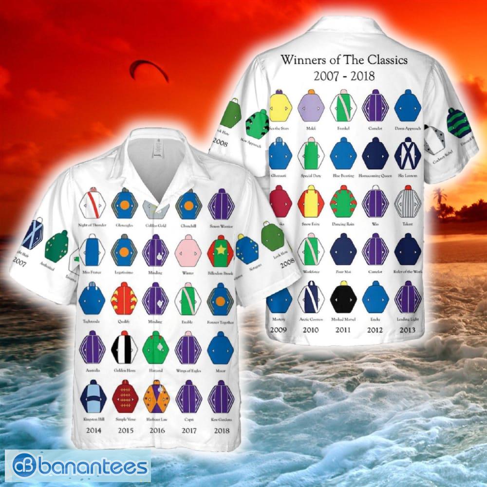 winners of the great british horse racing classics 2009 2020 hawaiian shirt image Winners of the Great British horse racing Classics 2009-2020 Hawaiian Shirt Product Photo 1