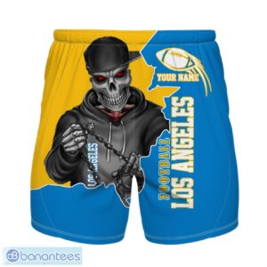Los Angeles Football Team Hawaiian Shirt And Shorts Personalized Name And Number For Fans Product Photo 2