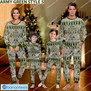 Beechcraft Sport Aircraft Ugly Christmas Family Pajamas Set Army Gift - Beechcraft Sport Aircraft Pajamas Set Family Photo Zarmy