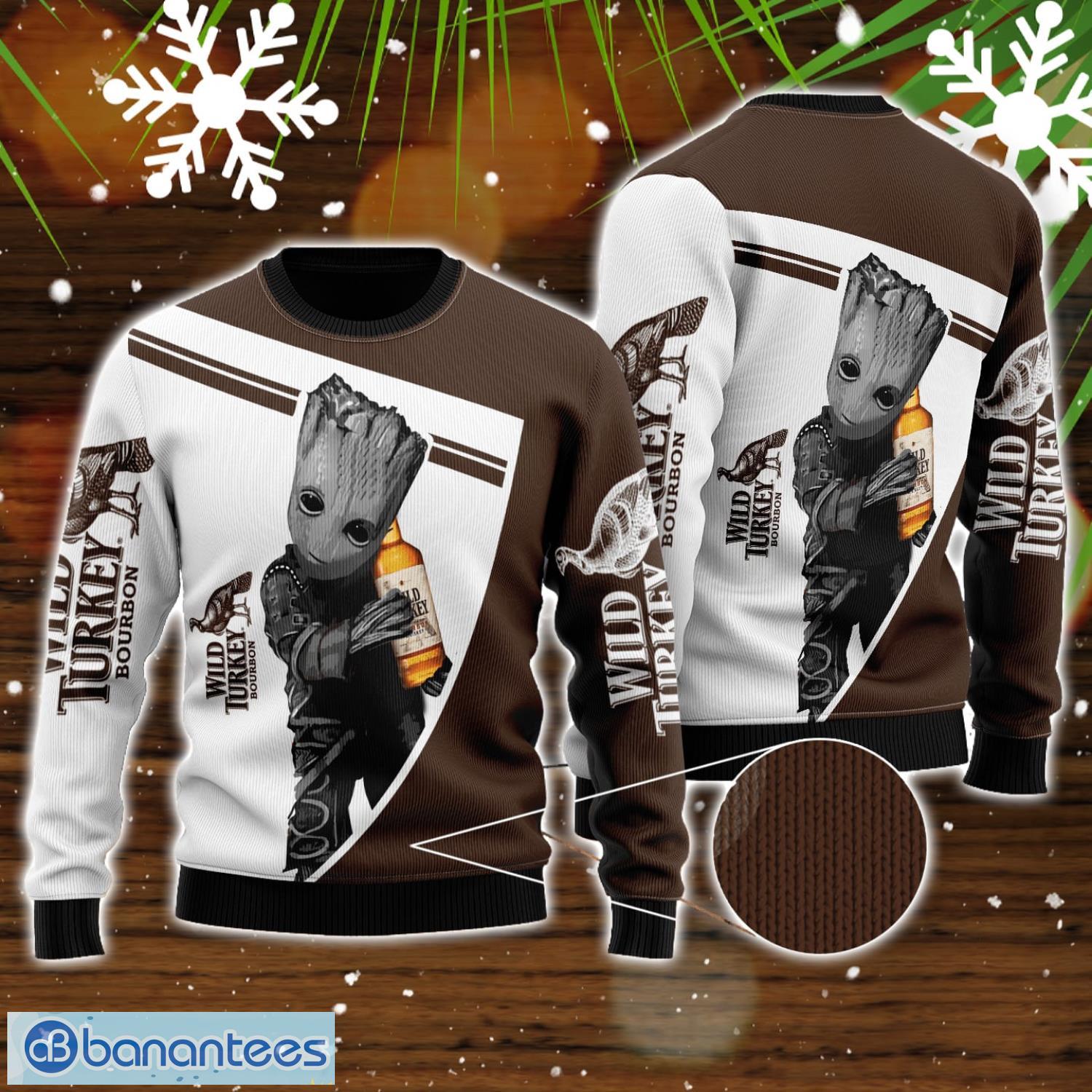 woodford reserve and baby groot all over print 3d sweater for men and women image Woodford Reserve And Baby Groot All Over Print 3D Sweater For Men And Women Product Photo 1