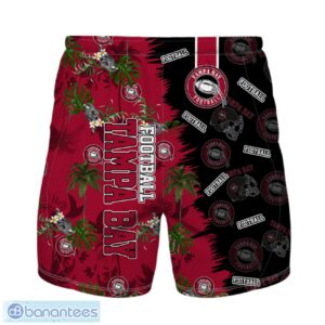 Tampa Bay Football Team Hawaiian Shirt And Shorts Custom Name Number Tropical Style Hawaiian Shirt Product Photo 2