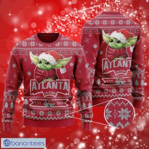 NFL Atlanta Falcons Cute Baby Yoda Grogu Christmas Full Over Print Gifts Christmas 3D Sweater Shirt Product Photo 1