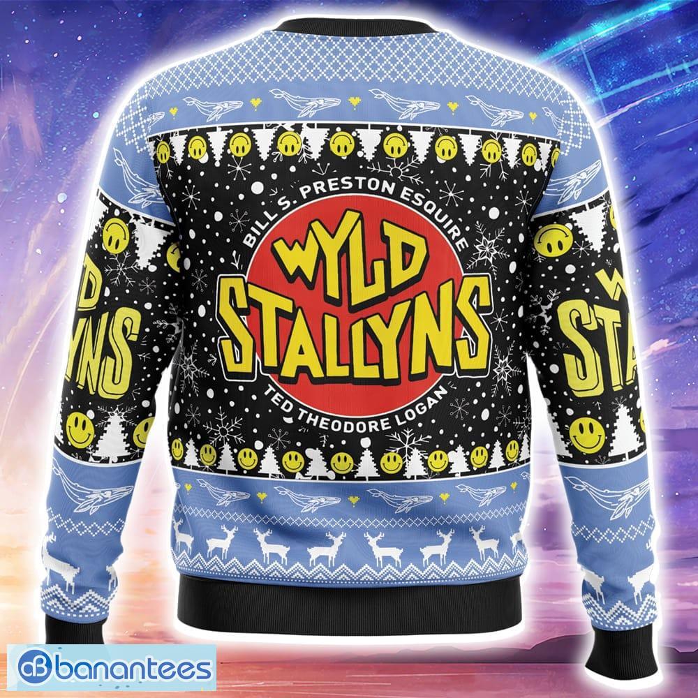 wyld stallyns bill teds excellent adventure ugly christmas sweater trending holidays for men women fans 1 image Wyld Stallyns Bill & Ted’s Excellent Adventure Ugly Christmas Sweater Trending Holidays For Men Women Fans - Wyld Stallyns Bill & Ted’s Excellent Adventure Ugly Christmas Sweater_2