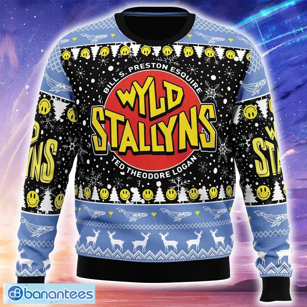wyld stallyns bill teds excellent adventure ugly christmas sweater trending holidays for men women fans image Wyld Stallyns Bill & Ted’s Excellent Adventure Ugly Christmas Sweater Trending Holidays For Men Women Fans - Wyld Stallyns Bill & Ted’s Excellent Adventure Ugly Christmas Sweater_1