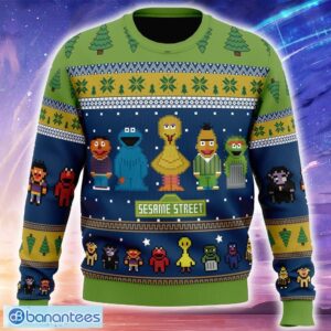 The Main Characters on Sesame Street Ugly Christmas 3D Sweater Trending Holidays For Men Women Fans - The Main Characters on Sesame Street Ugly Christmas Sweater_1