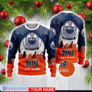 Custom Name NHL Edmonton Oilers 3D Sweater Christmas Holiday Gift Product Photo 1