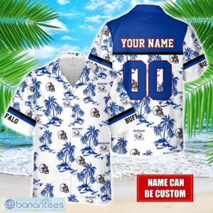 Coconut design Logo Buffalo Team Hawaiian And Shorts All Printed Beach Set For Fans Custom Name Product Photo 1