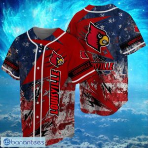 NCAA Louisville Cardinals Logo Design Baseball Jersay Shirt Full Print Product Photo 1