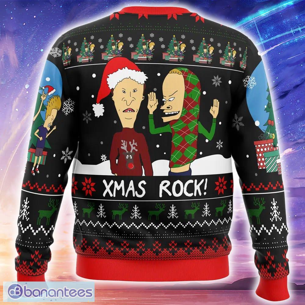 xmas rock beavis and butthead knitted christmas sweater trending holidays for men women fans 1 image Xmas Rock Beavis and Butthead Knitted Christmas Sweater Trending Holidays For Men Women Fans - Xmas Rock Beavis and Butthead Ugly Christmas Sweater_2