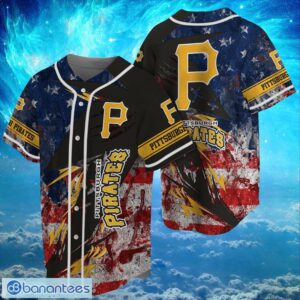 MLB Pittsburgh Pirates Logo Design US Flag Gifts Baseball Jersey Shirt Full Print Product Photo 1