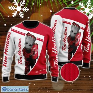 Tim Hortons And Baby Groot All Over Print 3D Sweater For Men And Women Product Photo 1