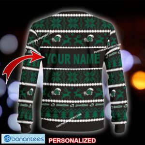 NEW Mistletoe Tulane Green Wave Ugly Xmas 3D Sweater Gift For Adult Custom Name - NCAA Tulane Green Wave Ugly Christmas Sweater For Men And Women Photo 2