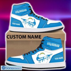 Los Angeles Chargers Air Jordan Hightop Shoes New Custom Name For Fans Gift Sneaker - Los Angeles Chargers Air Jordan Hightop Shoes Photo 4