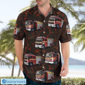 United Kingdom, Avon Fire and Rescue Service Aloha Hawaiian Shirt Product Photo 3