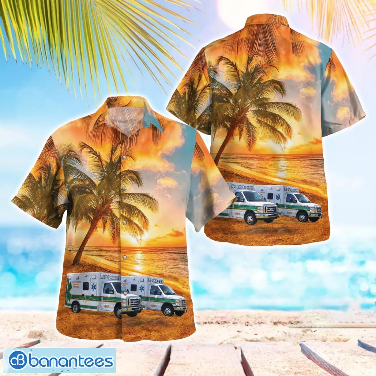 yellow breeches ems 3d hawaiian shirt image Yellow Breeches EMS 3D Hawaiian Shirt Product Photo 1