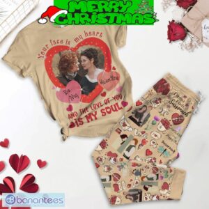 Outlander Happy Valentine Beige Fleece Pajamas Set For Christmas - Outlander Happy Valentine Beige Fleece Pajamas Set-1