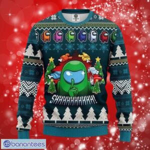 Among US Shhhhh Impostor Christmas Full Over Print Gifts Christmas 3D Sweater Shirt Product Photo 1