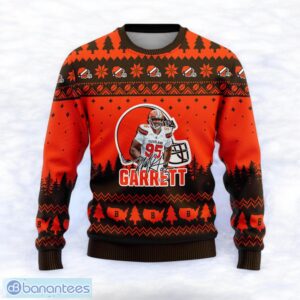 Cleveland Browns Myles Garrett #95 Born To Be A Legend Super Bowl LVII 2023 Sport Player 3D Ugly Christmas Sweater Product Photo 2