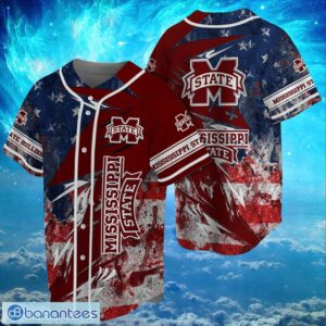 NCAA Mississippi State Bulldogs Logo Design Baseball Jersay Shirt Full Print Product Photo 1