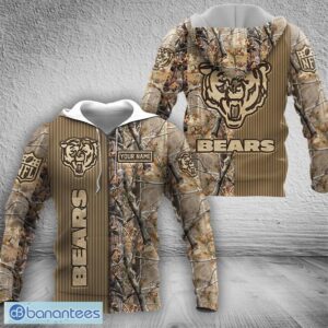 Chicago Bears 3D Hoodie, Bomber, 3D T Shirt Veteran All OVer Print For Fans Custom Name - Chicago Bears All OVer Print 3D Hoodie_1