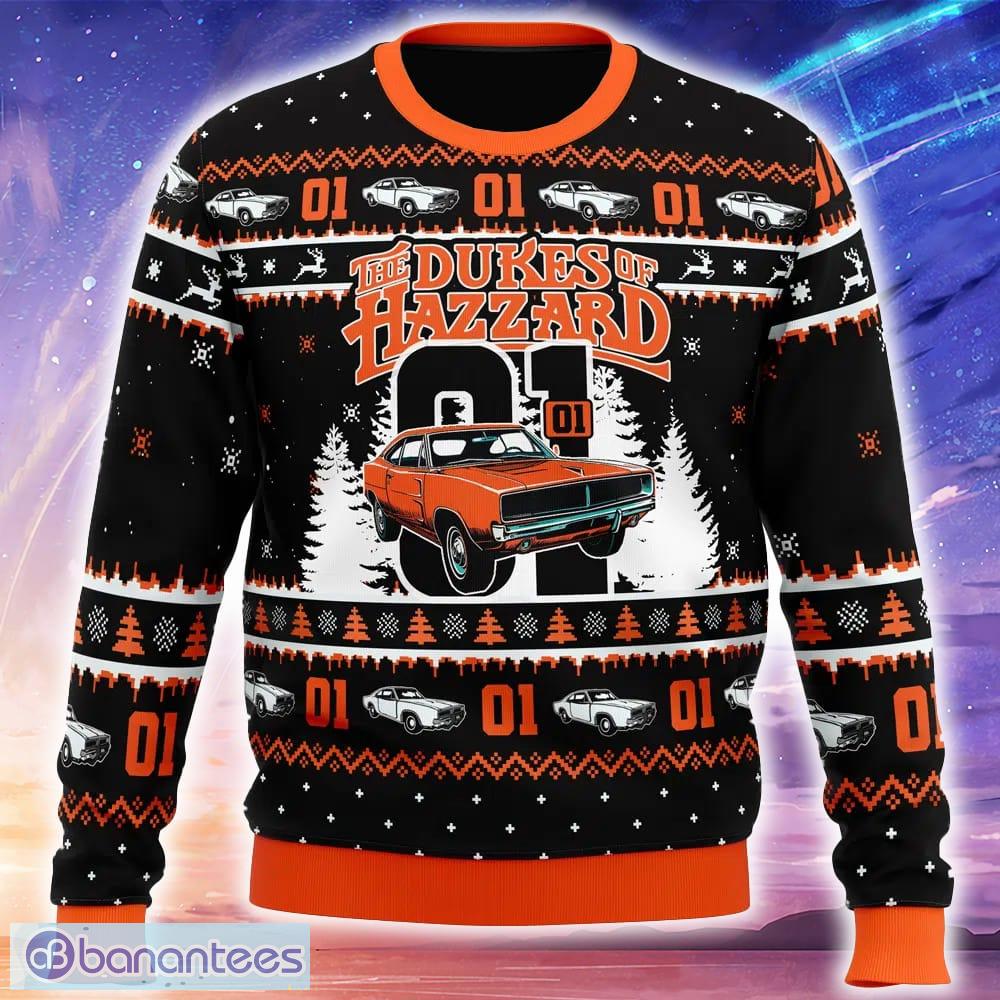 zero one the duke of hazzard ugly christmas sweater trending holidays for men women fans image Zero One The Duke of Hazzard Ugly Christmas Sweater Trending Holidays For Men Women Fans - Zero One The Duke of Hazzard Ugly Christmas Sweater_1