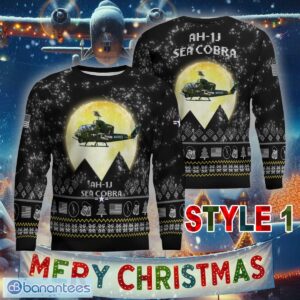 Aircraft Moonight AH-1J SeaCobra AH1J Knitted Sweater Gift For Christmas - AH-1J SeaCobra AH1J Aircraft Moonlight Ugly Christmas Sweater_6