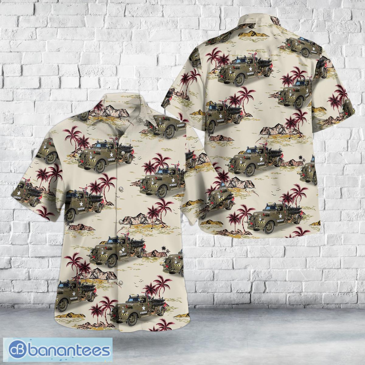 1942 gmc army fire truck hawaiian shirt summer for beach fans holidays image 1942 GMC Army Fire Truck Hawaiian Shirt Summer For Beach Fans Holidays - 1942 GMC Army Fire Truck Hawaiian Shirt-1