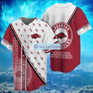 NCAA Arkansas Razorbacks Logo Design Baseball Jersey Shirt Gifts For Fans Shirt Full Print Product Photo 1