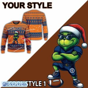 NCAA2 Cal State Fullerton Titans Grinch Football Ugly Sweater Gift For Christmas - NCAA2 Cal State Fullerton Titans New Grinch Ugly Christmas Sweater Photo 2